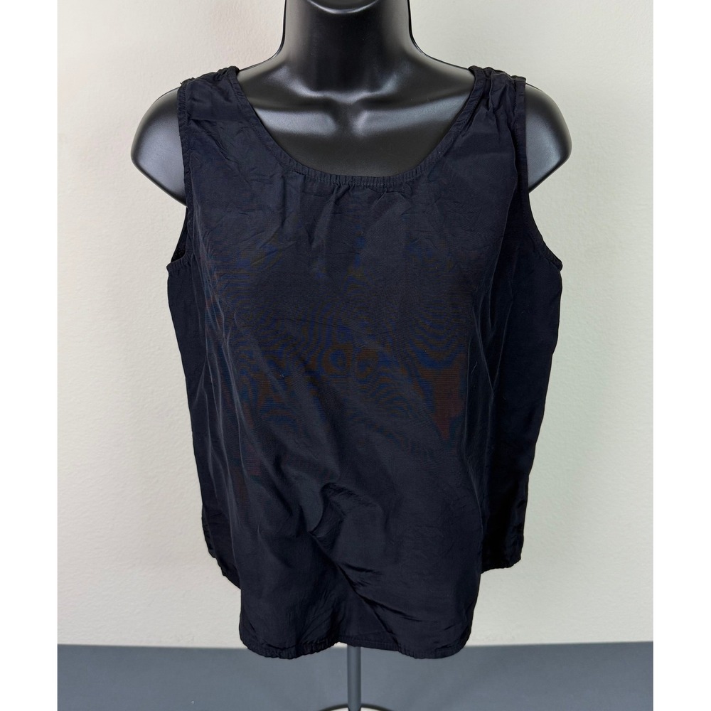 Laura Winston Women's Sleeveless Tank Top Black Size Large Made in USA